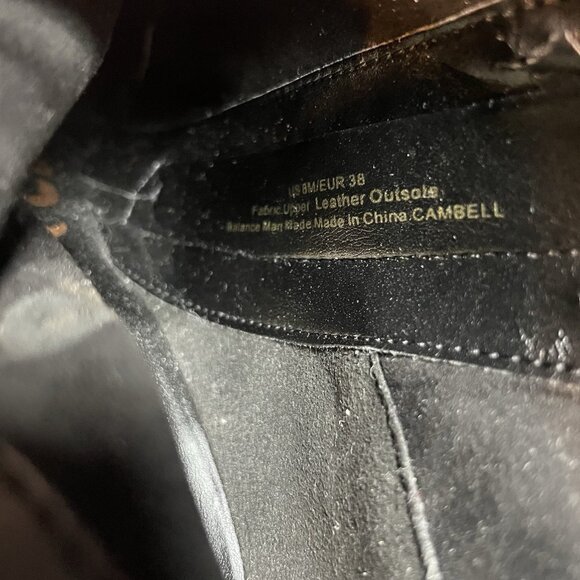 Sam Edelman Campbell Boots Women's 8 Black Gold Damask Jacquard Ankle Zip Boho - Picture 9 of 9